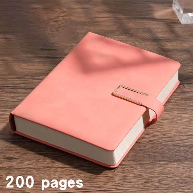 A5 Thickened Deer Head Notebook Business PU Soft Leather Notepad with Horizontal Lines School Office Supplies Stationery