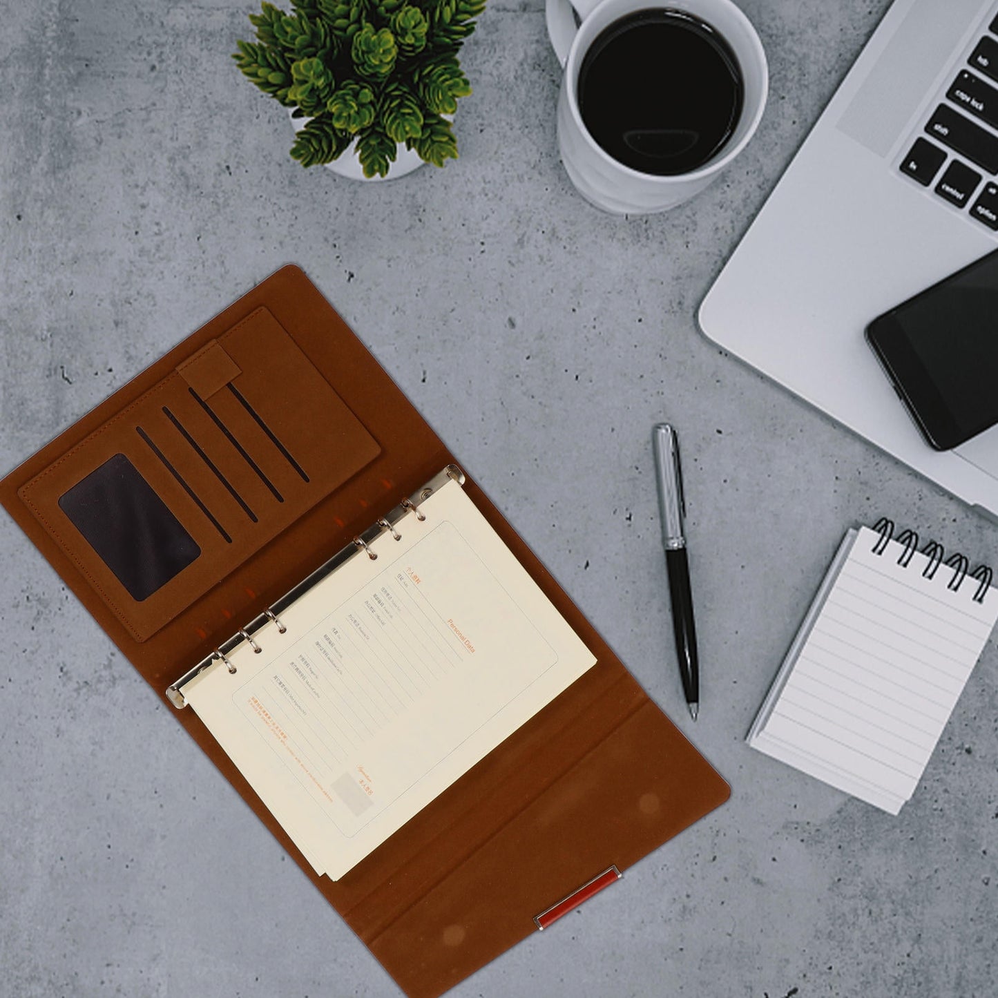 WHAMVOX Business Notebook the Office Planner Notebooks for Work Travel Brown