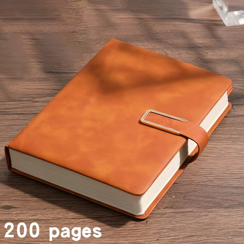 A5 Thickened Deer Head Notebook Business PU Soft Leather Notepad with Horizontal Lines School Office Supplies Stationery