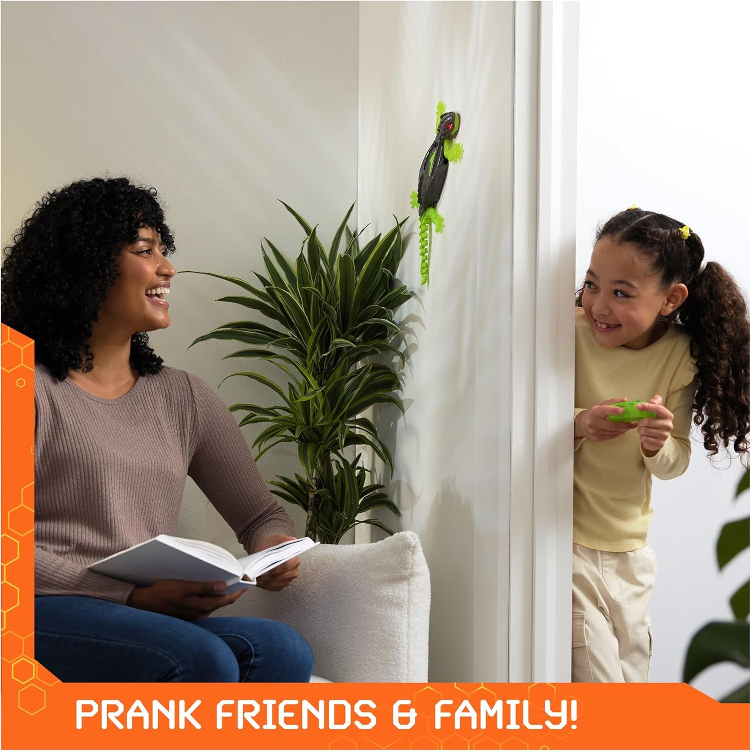 HEX BOTS Wall Crawler Gecko with Official Wall Climber Technology, Rechargeable Remote Control Robot Kids Toys, Prank Toys for Boys & Girls Ages 4 & Up