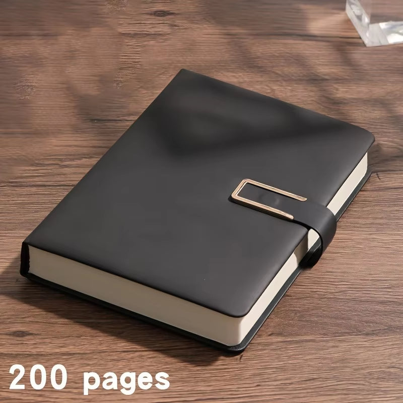 A5 Thickened Deer Head Notebook Business PU Soft Leather Notepad with Horizontal Lines School Office Supplies Stationery