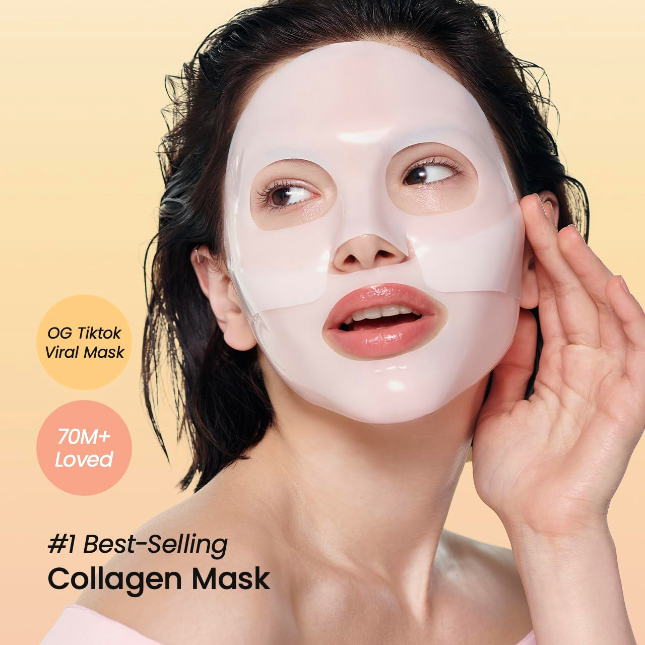 BIODANCE Bio-Collagen Real Deep Mask, Hydrating Overnight Hydrogel Mask, Pore Minimizing, Elasticity, Plumping Improvement, Korean Skincare, Stocking Stuffers for Teen Girls | 1.19Oz(34G) X 4Ea