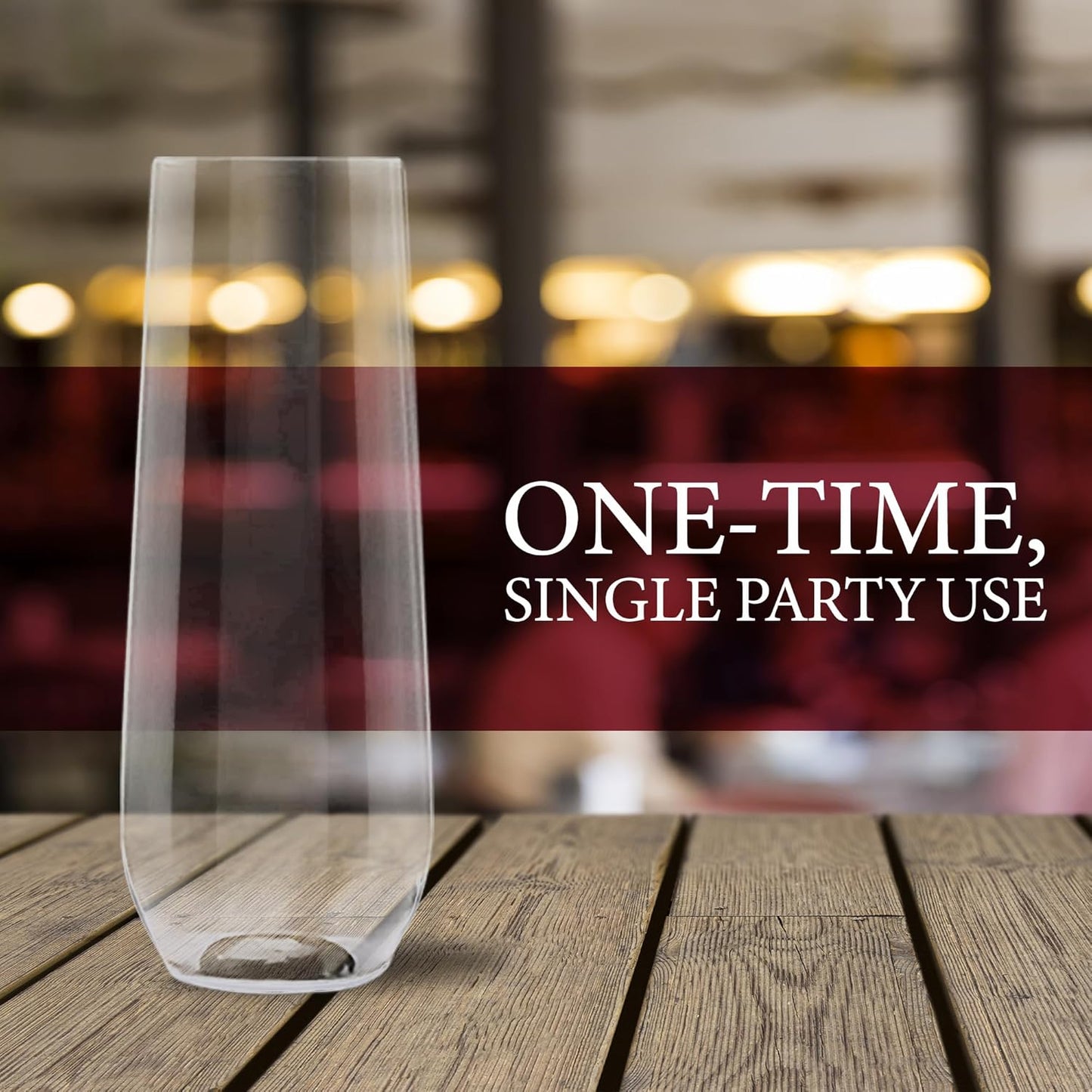 9 Oz. Champagne Flutes – 64 Clear Stemless Plastic Champagne Flutes, Unbreakable Premium Quality Crystal Clear Plastic Champagne Glasses for Parties & Mimosa Bars, Bulk Drinkware for Celebrations