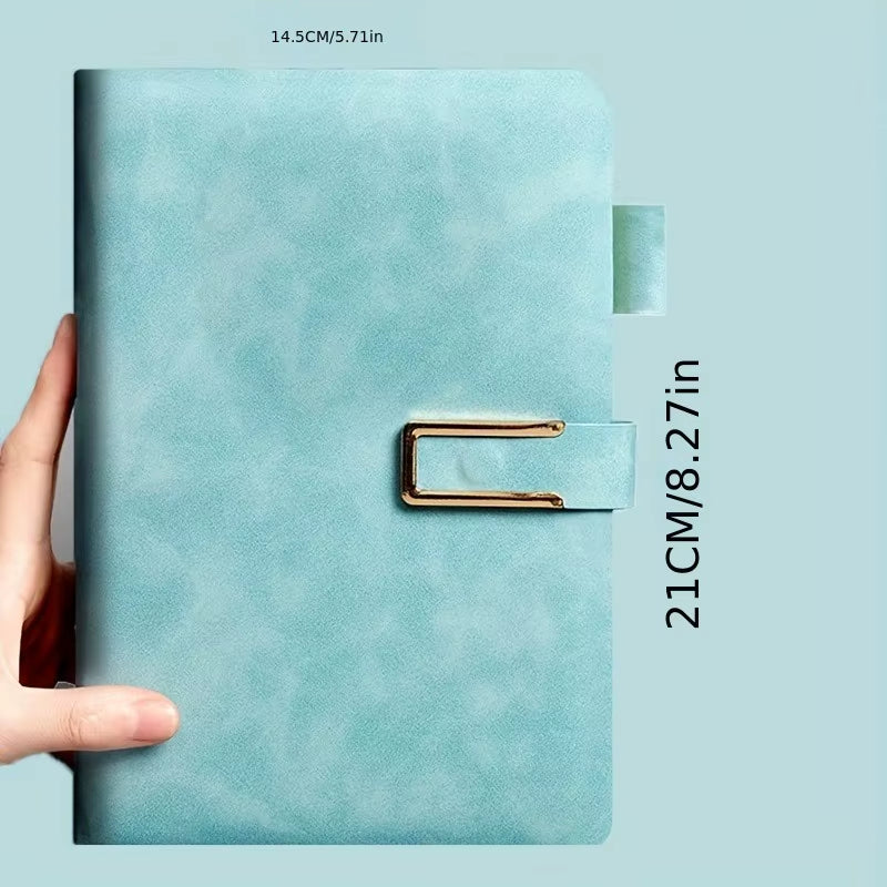 A5 Thickened Deer Head Notebook Business PU Soft Leather Notepad with Horizontal Lines School Office Supplies Stationery