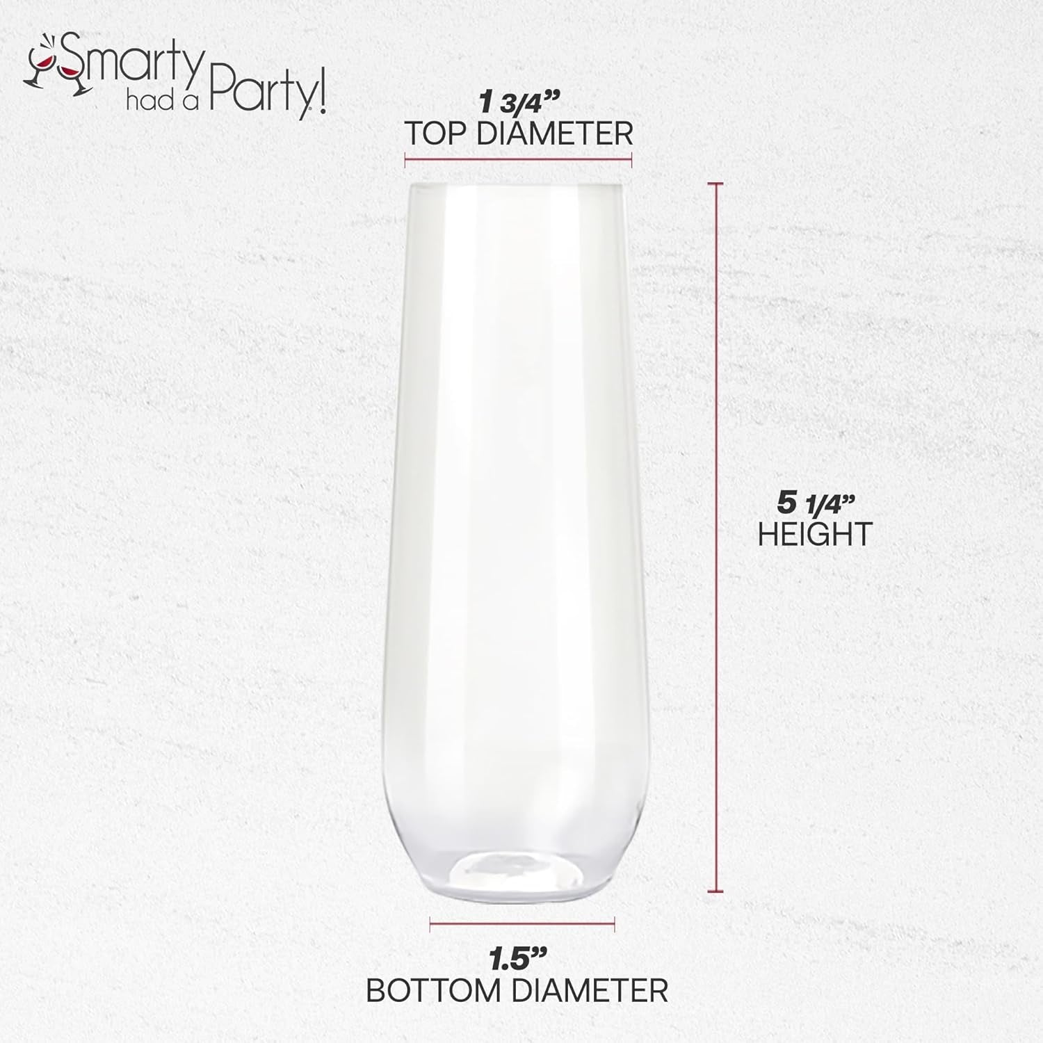 9 Oz. Champagne Flutes – 64 Clear Stemless Plastic Champagne Flutes, Unbreakable Premium Quality Crystal Clear Plastic Champagne Glasses for Parties & Mimosa Bars, Bulk Drinkware for Celebrations