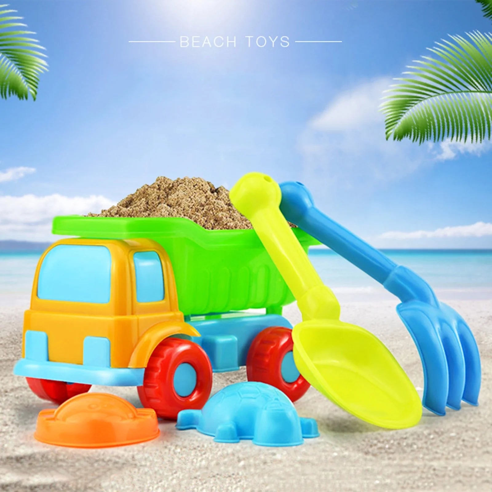 Wmkox8Yii Beach Toys for Kids，5 Piece Beach Toy Sand Set Sand Play Sandpit Toy Summer Outdoor Toy