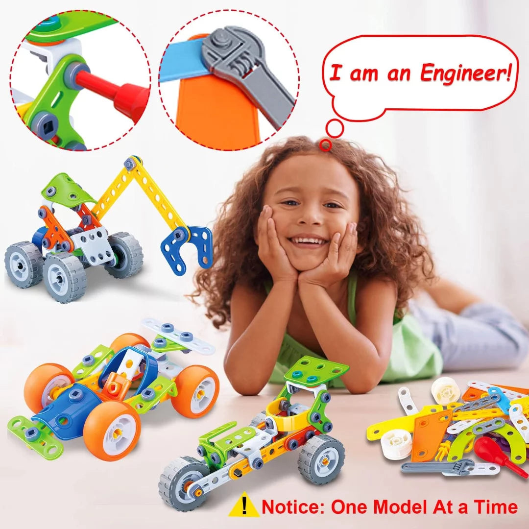 RORONOVA 10-in-1 STEM Building Toys - Creative Educational Fun for Kids Ages 4-8 - Perfect Birthday and Easter Gift!