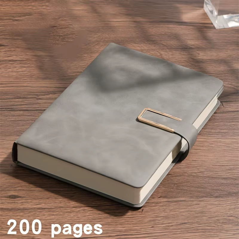 A5 Thickened Deer Head Notebook Business PU Soft Leather Notepad with Horizontal Lines School Office Supplies Stationery