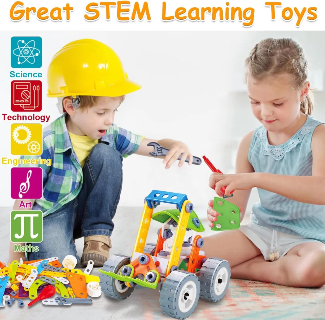 RORONOVA 10-in-1 STEM Building Toys - Creative Educational Fun for Kids Ages 4-8 - Perfect Birthday and Easter Gift!