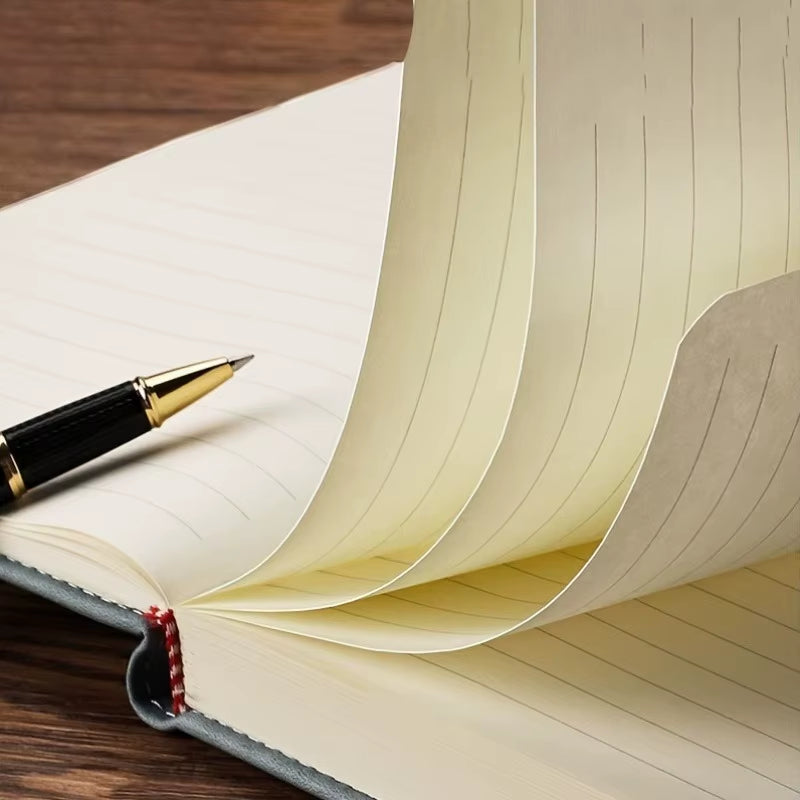 A5 Thickened Deer Head Notebook Business PU Soft Leather Notepad with Horizontal Lines School Office Supplies Stationery