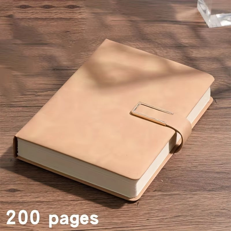 A5 Thickened Deer Head Notebook Business PU Soft Leather Notepad with Horizontal Lines School Office Supplies Stationery