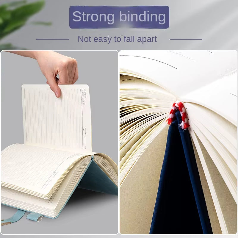 A5 Thickened Deer Head Notebook Business PU Soft Leather Notepad with Horizontal Lines School Office Supplies Stationery