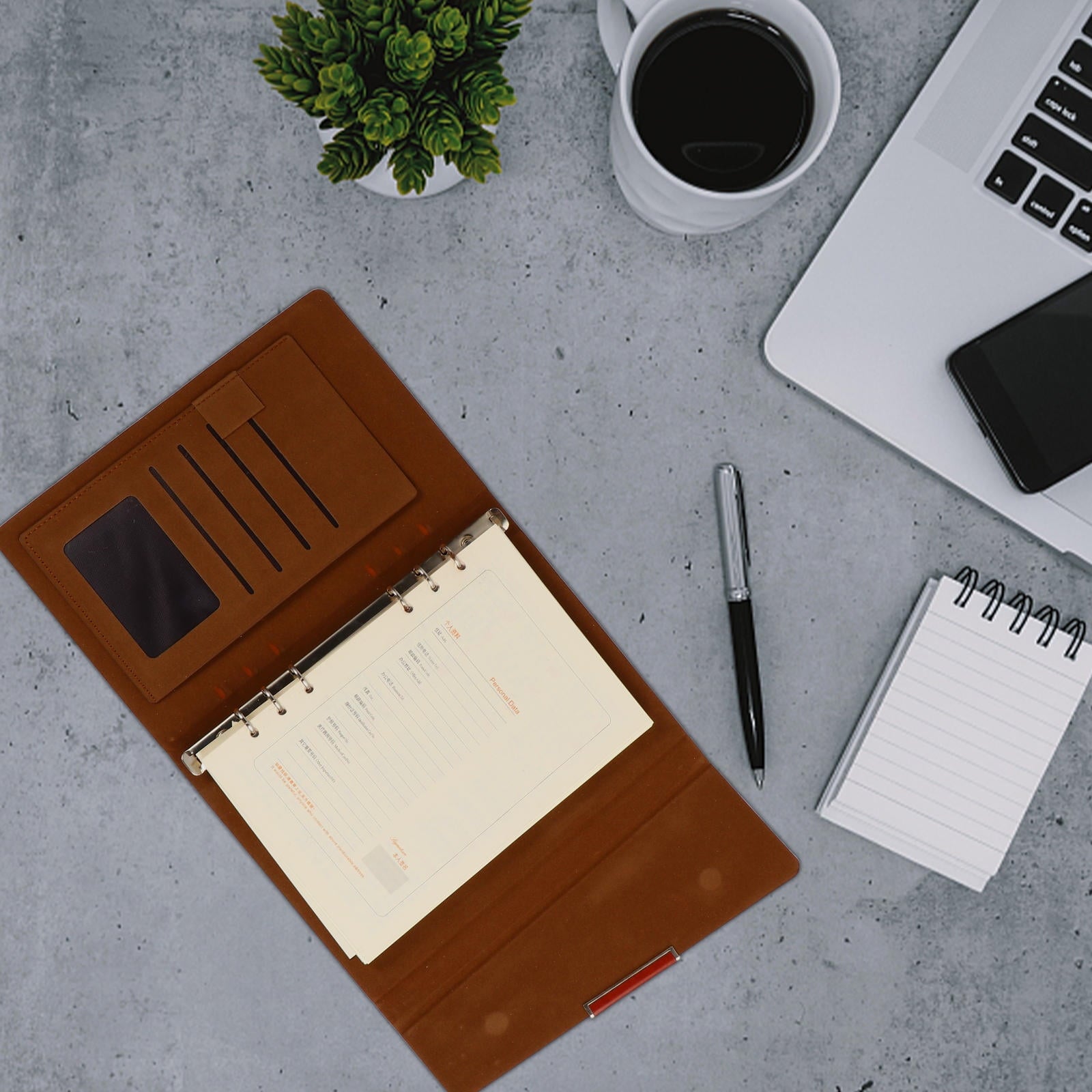 WHAMVOX Business Notebook the Office Planner Notebooks for Work Travel Brown