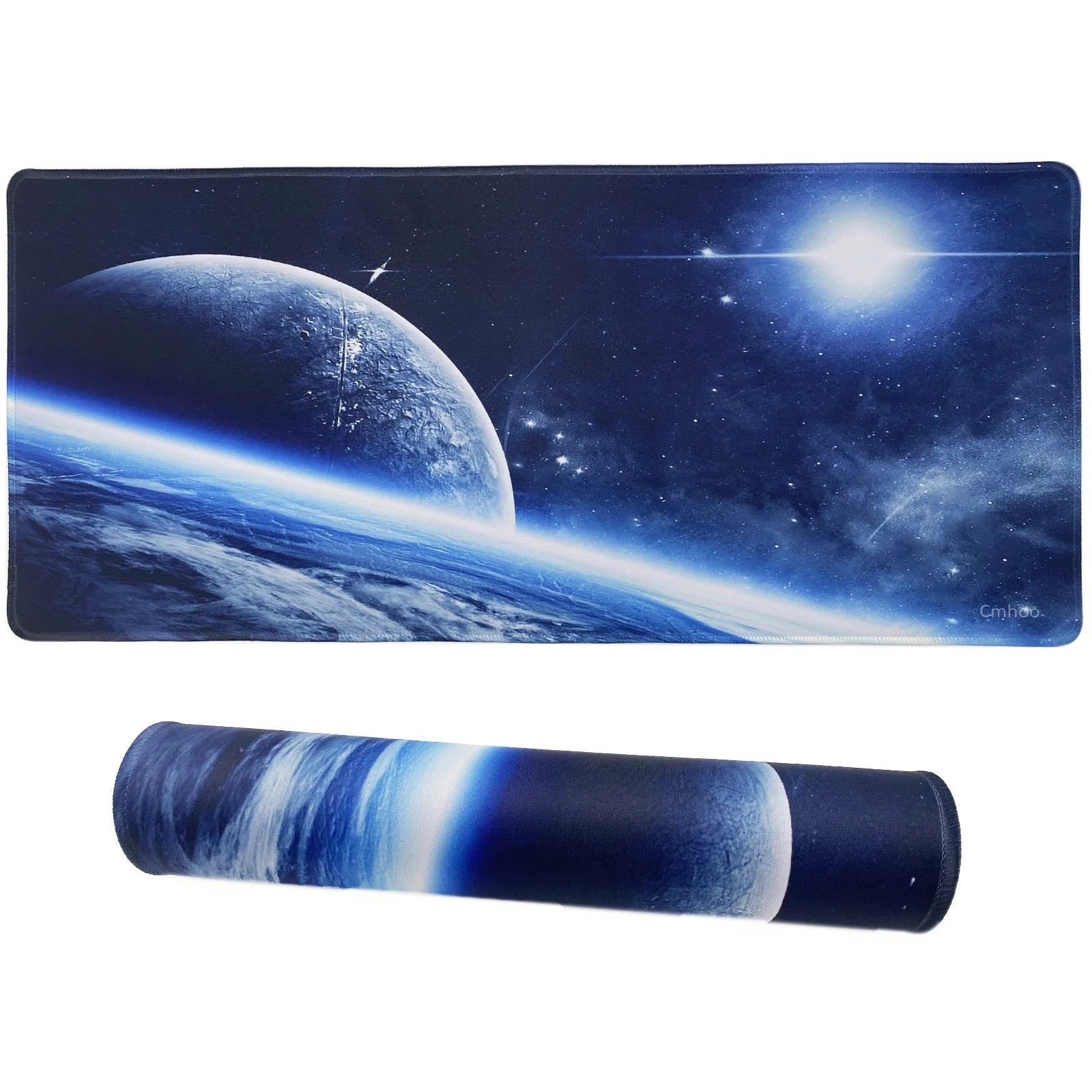 Gaming Mouse Pad Size 27.5X11.8X0.12 Inches,Premium-Textured Non-Slip Rubber & Waterproof Computer Mousepad with Stitched Edges 70X30 Space03