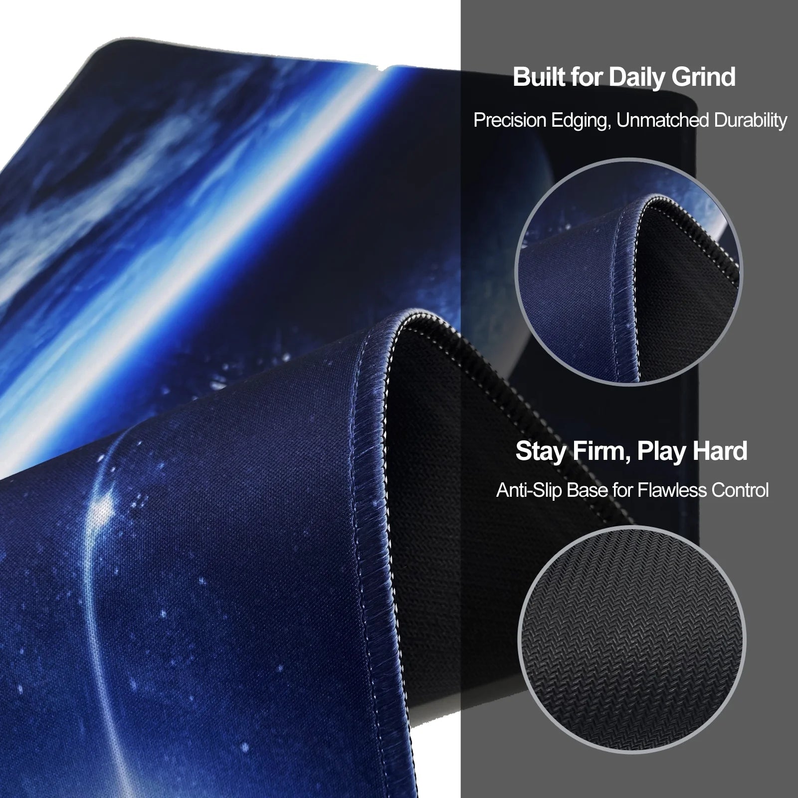 Gaming Mouse Pad Size 27.5X11.8X0.12 Inches,Premium-Textured Non-Slip Rubber & Waterproof Computer Mousepad with Stitched Edges 70X30 Space03