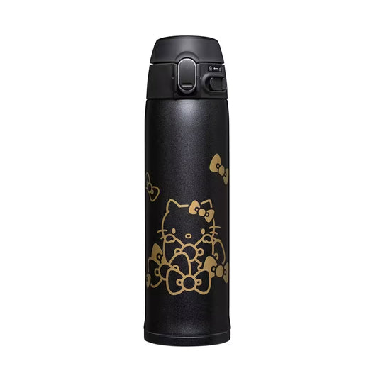 Hello Kitty 16 Oz. Black Stainless Steel Travel Mug with Leak Proof Lid
