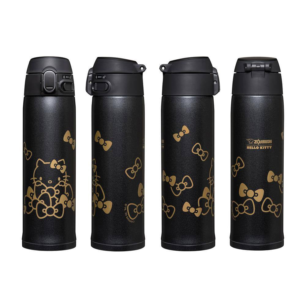 Hello Kitty 16 Oz. Black Stainless Steel Travel Mug with Leak Proof Lid