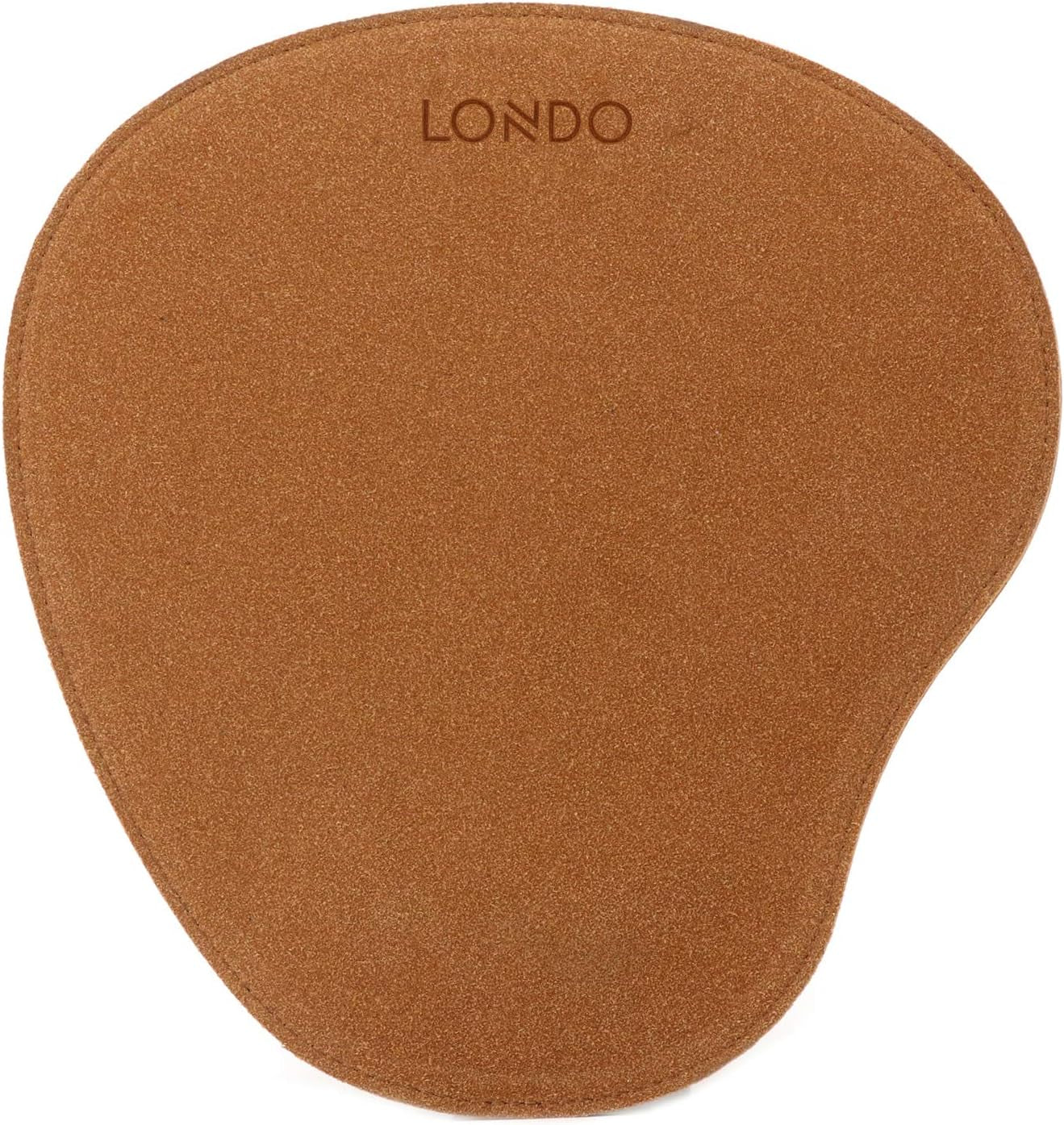 PU Leather Oval Shape Non-Slip Mousepad with Wrist Rest Support, Waterproof Surface, Comfort Memory Foam, Light Ergonomic Design Mouse Pad for Laptop, Desktop