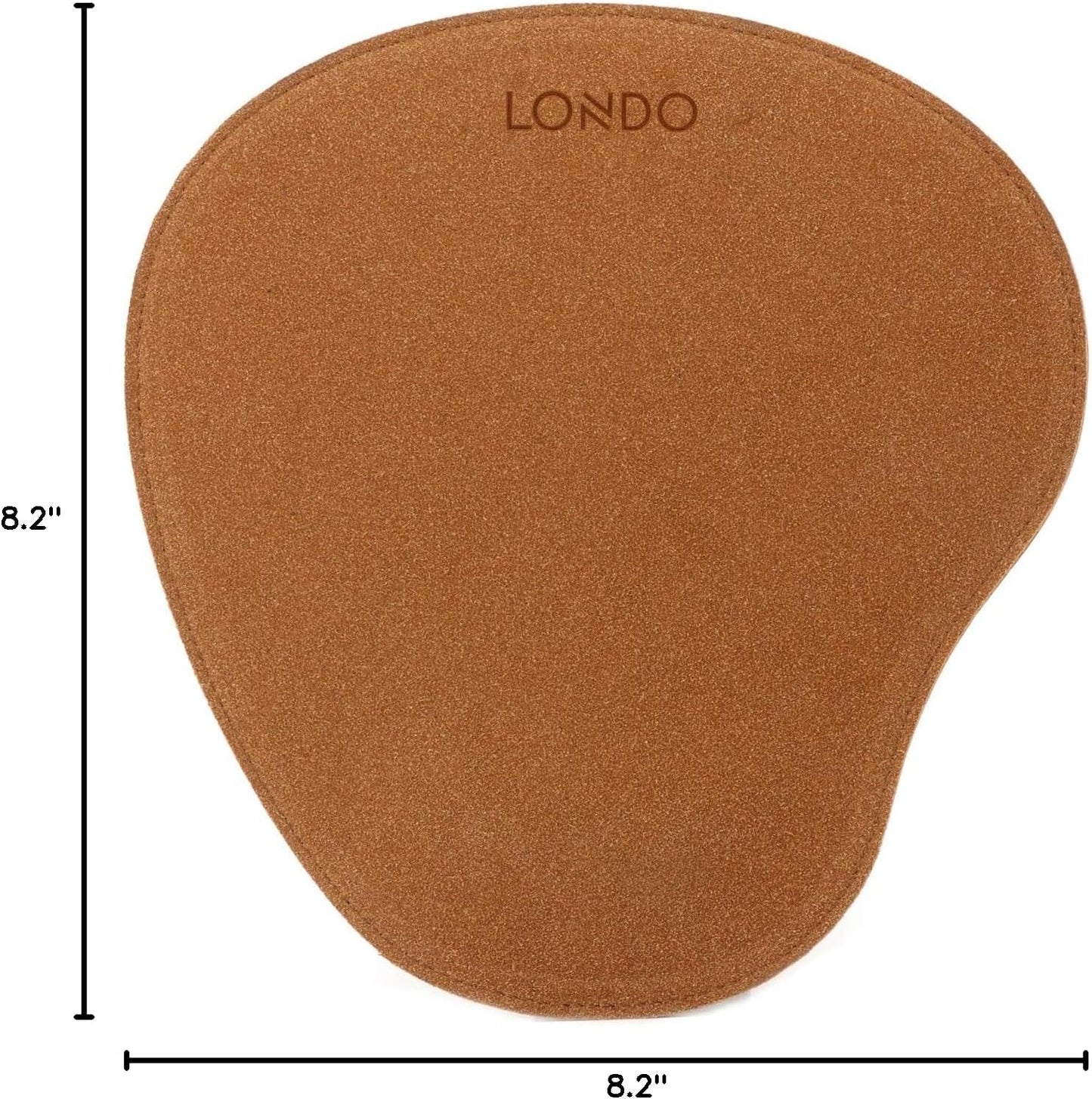 PU Leather Oval Shape Non-Slip Mousepad with Wrist Rest Support, Waterproof Surface, Comfort Memory Foam, Light Ergonomic Design Mouse Pad for Laptop, Desktop