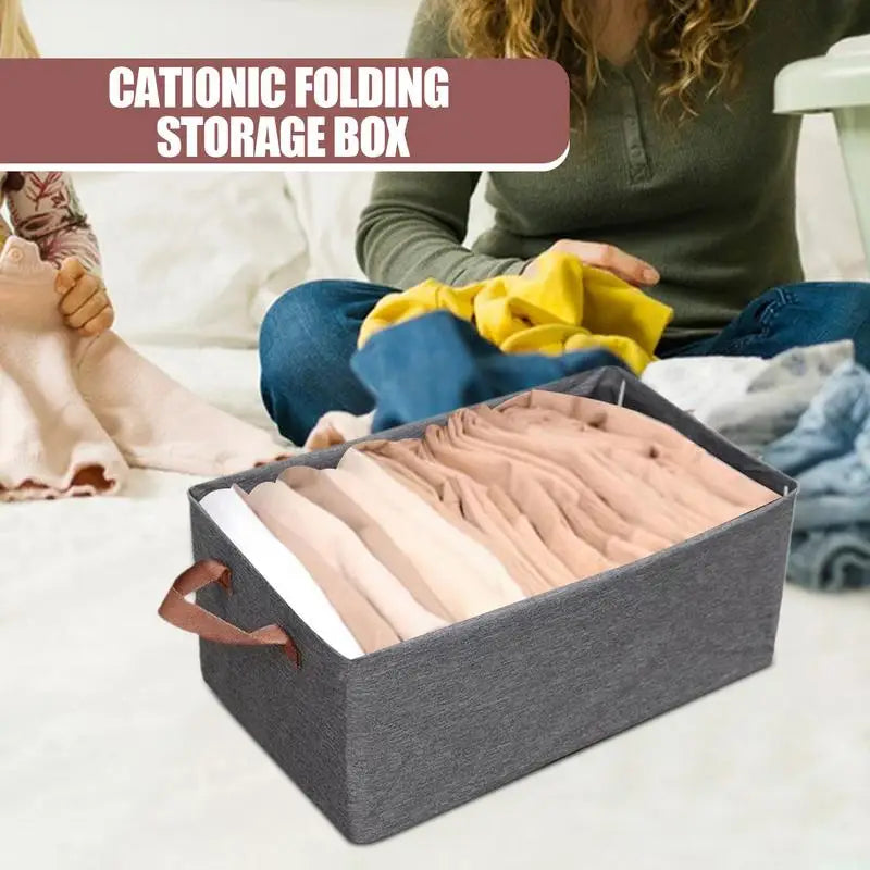 Foldable Storage Bin Clothes Storage Box Closet Organizer Folding Clothes Container for Shoe Pantry Home Garage Workplace