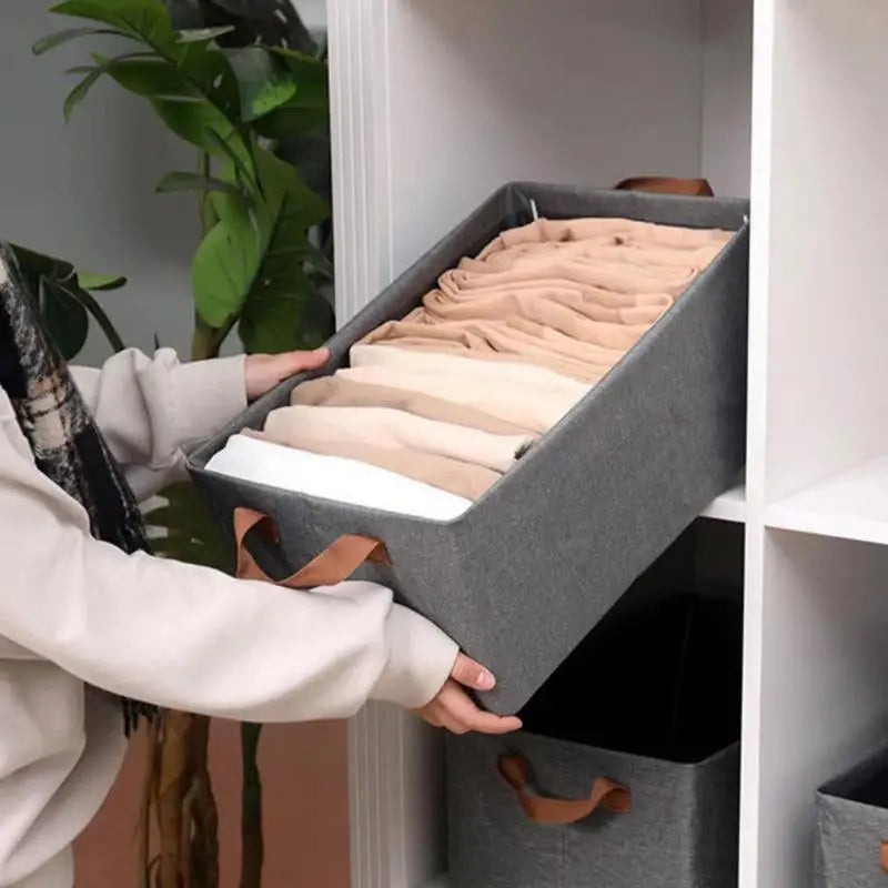 Foldable Storage Bin Clothes Storage Box Closet Organizer Folding Clothes Container for Shoe Pantry Home Garage Workplace