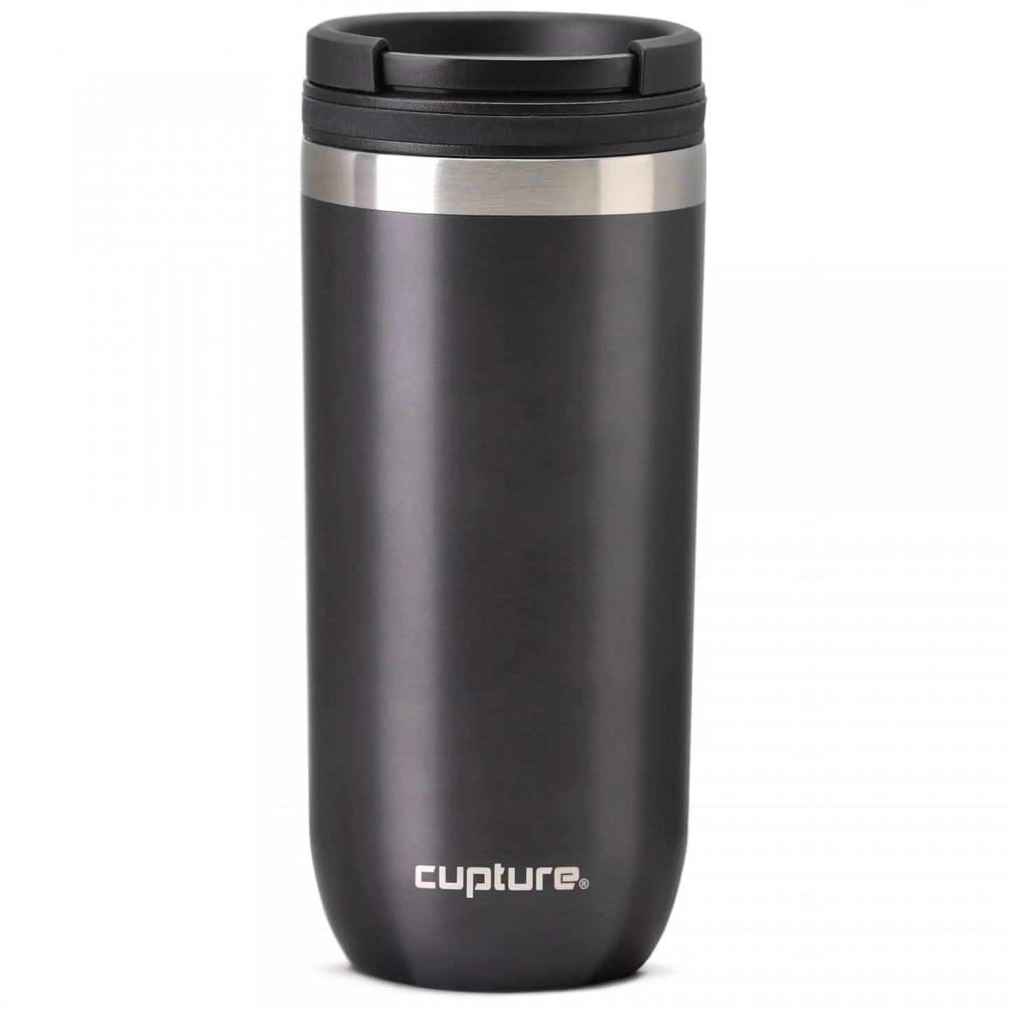 TWIST-TOP Vacuum-Insulated Stainless Steel Travel Mug, 16 Oz, Gunmetal Gray