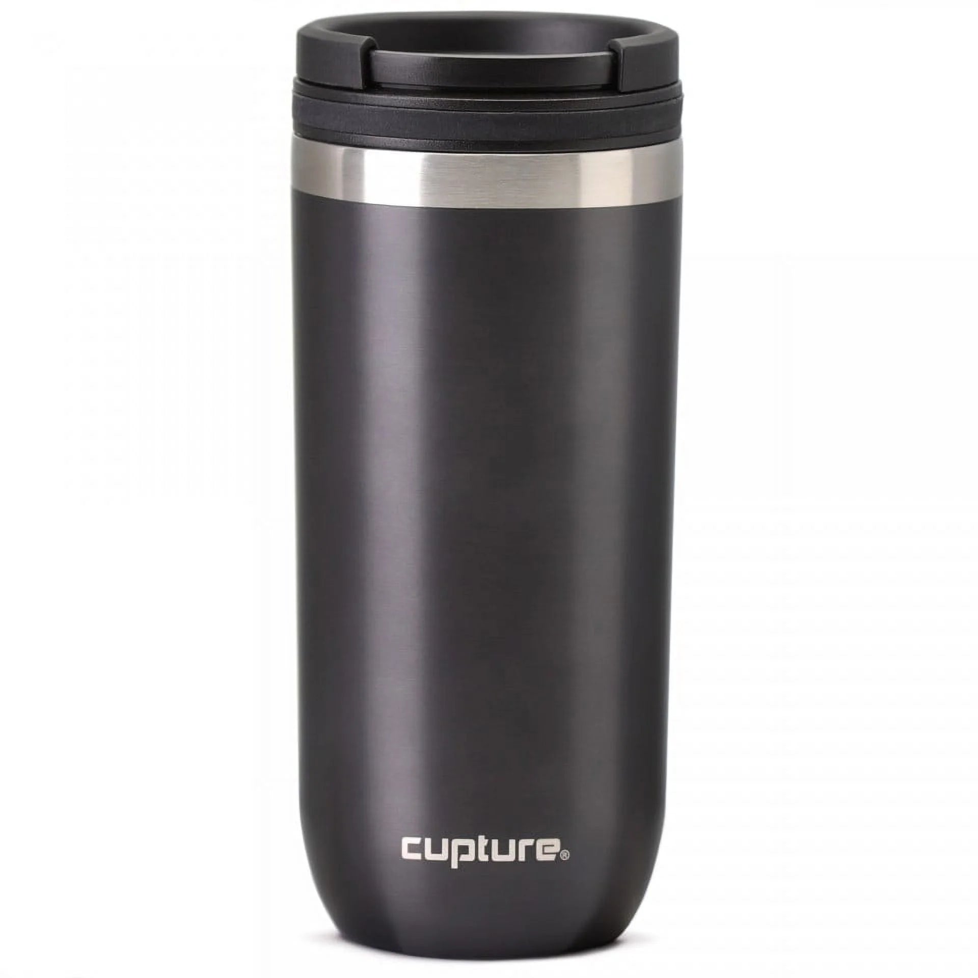 TWIST-TOP Vacuum-Insulated Stainless Steel Travel Mug, 16 Oz, Gunmetal Gray
