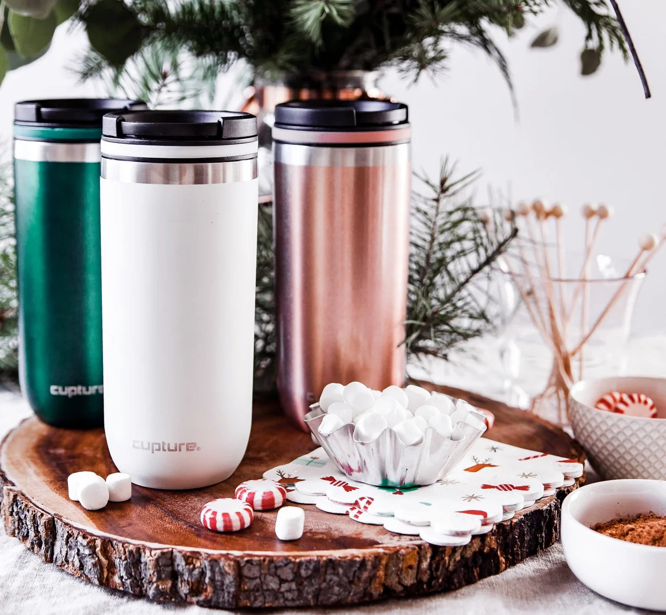 TWIST-TOP Vacuum-Insulated Stainless Steel Travel Mug, 16 Oz, Gunmetal Gray